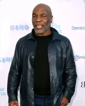 Mike Tyson Blue Leather Shirt